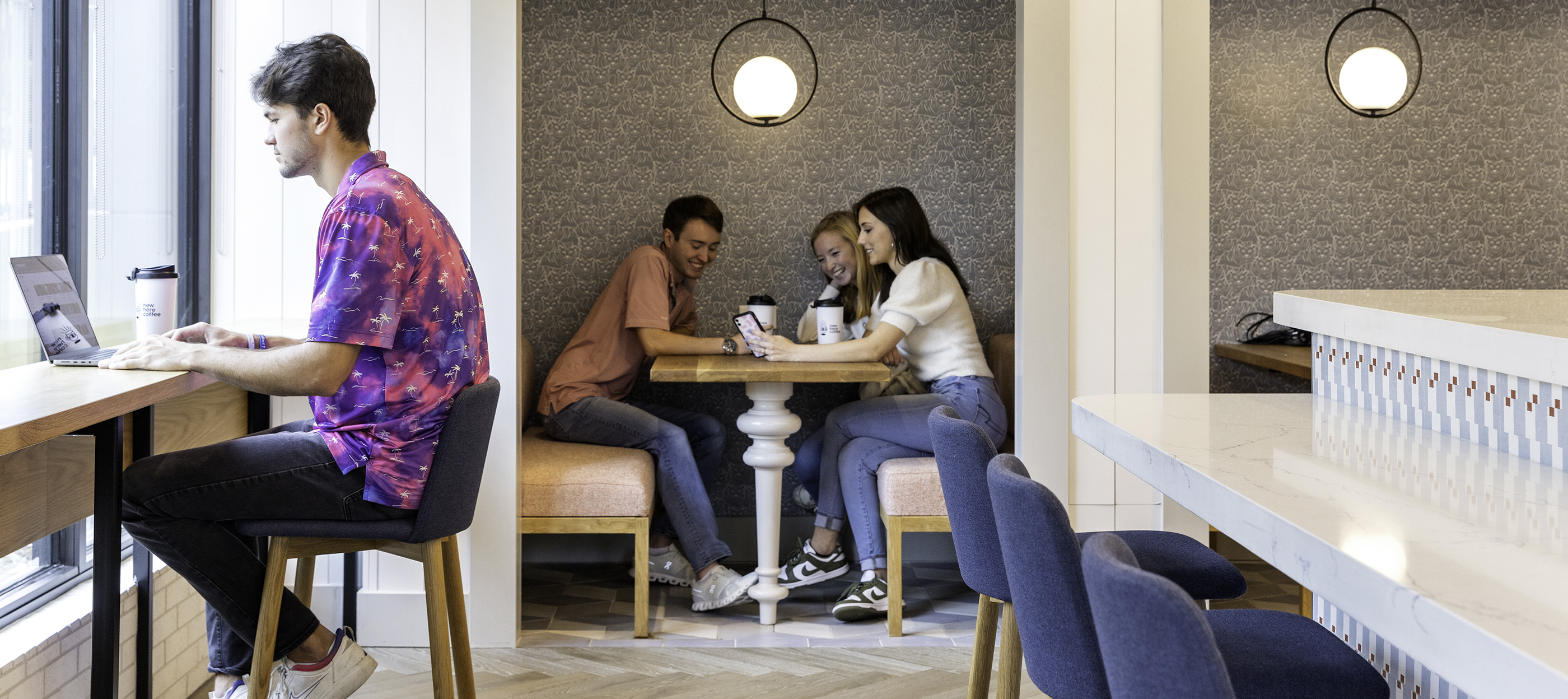 Group of friends sitting at a table