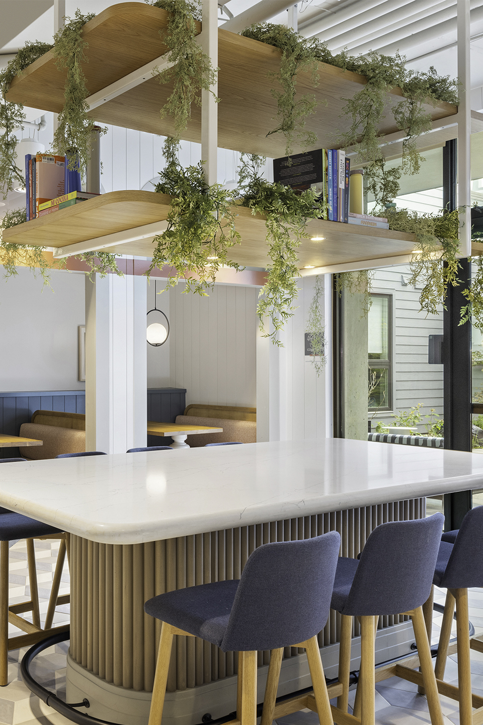 Study desk with plants