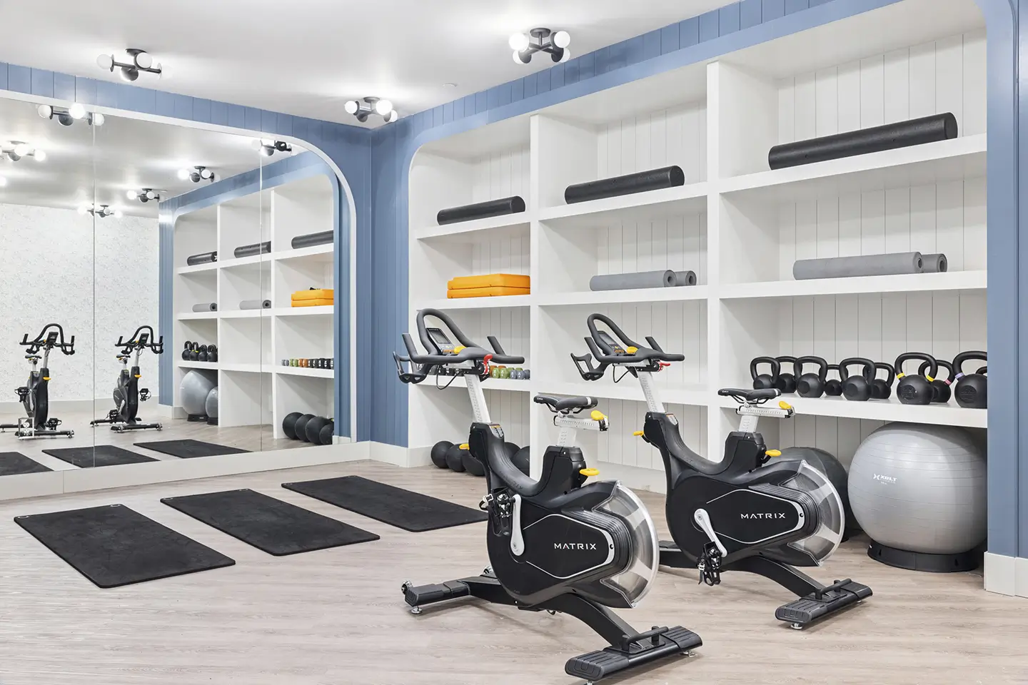 Yoga equipment at ōLiv Auburn's studio